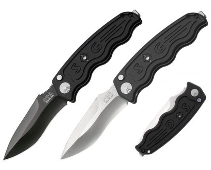 Купите автоматический складной нож SOG TAC Auto Tactical Drop Point Satin и TiNi Black (ST05 - ST06) в Самаре в нашем интернет-магазине