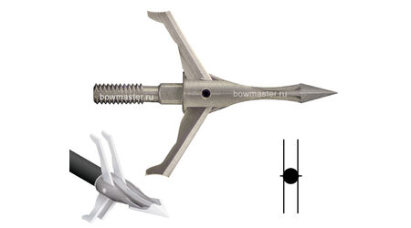 купите Охотничьи наконечники CarbonExpress F-15 Expandable Dual Blade раскрывающиеся, 100 гран, 5 лезвий (3 шт.) в Самаре