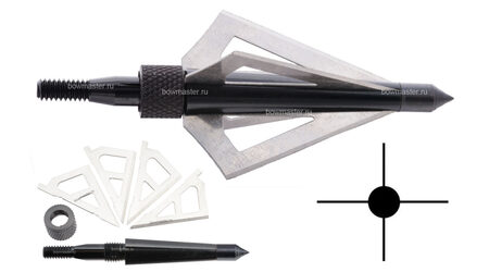 купите Наконечники охотничьи Man-kung MK-4BAL фиксированные, 100 гран, 4 лезвия (3 шт.) в Самаре