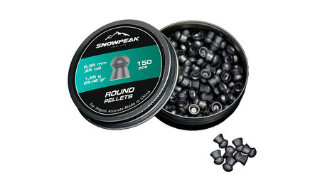 купите Свинцовые пульки для пневматики SnowPeak Round калибр 6.35 мм в Самаре