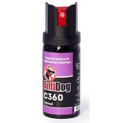 Перцовый газовый баллончик C360 65 мл для самообороны от собак - струйно-гелевый