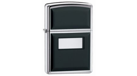 купите Зажигалка Zippo 355 Ultralite Black High Polish Chrome (зеркальный хром, накладки из черного пластика) в Самаре